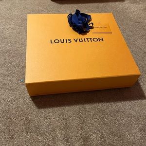 Authentic Louis Vuitton 38cm Box with greeting card and ribbon